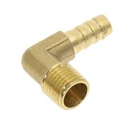 VAYEODEYU Brass Garden Hose Connector, Brass Hose Barb 90 Degree Elbow Male Thread 1/8" 1/4" 3/8" 1/2" Fitting OD 6-25mm(45724,OD 13MM)