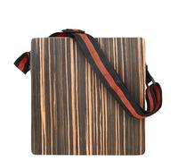 VAYEODEYU Brown Ebony Travel Cajon Box Drum With Tambourine And Carrying Strap