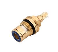 VAYEODEYU Ceramic Tap Cartridge, Faucet Cartridge Brass Ceramic Disc 20 Splines Quarter Turn 53.5mm x 18mm Multicolor(Blue)