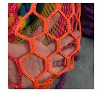 VAYEODEYU Climbing Net Playground, Rope Netting Climbing Net for Outdoor, Playground Climbing Net, 4.5cm/5mm Outdoor Balcony Safety Net, Fence Decor Mesh Garden Netting(Orange,1.2x2m/3.9x6.6ft)
