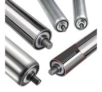 VAYEODEYU Conveyor Roller, Pack Of 5 Stainless Steel Galvanized Conveyor Rollers 25-60mm Diameter 100-1000mm Length(Dia 25mm(1"),L 700 mm(27.5"))