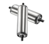 VAYEODEYU Conveyor Roller, Stainless Steel Conveyor Roller Set Pack Of 2 25-50mm Diameter 100-1000mm Length(Dia 25mm(1"),L 450 mm(17.7"))