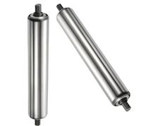VAYEODEYU Conveyor Roller, Stainless Steel Galvanized Unpowered Conveyor Roller Pack Of 2 Diameter 25-50mm Length 100-950mm(Dia 25mm(1"),L850mm(33.5"))