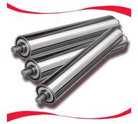 VAYEODEYU Conveyor Roller, Stainless Steel Unpowered Conveyor Roller Pack Of 3 Multiple Sizes(Dia 50mm(2"),L650mm(25.6"))