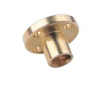 VAYEODEYU Flange Lead Screw Nut, Pack of 6 T8 Lead Screw Brass Round Flange Nuts 8mm Trapezoidal Screw Rod Nut TR8x1 to TR8x14(TR8x12)