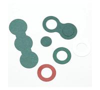 VAYEODEYU Flat Barley Paper/PET Insulat Gasket Multicolor For 18650/21700/26650 Various Packs(Solid Red,18650 GASKET-100PCS)