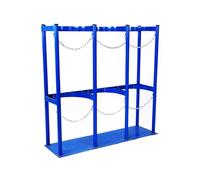 VAYEODEYU Oxygen Cylinder Rack, Oxygen Cylinder Rack Oxygen Tank Gas Cylinder Bracket, Floor Mountable Oxygen Cylinder Stand, for Storage Oxygen Tank/Propane Tank(32cm(12 5/8") x L112cm(44 1/8"))