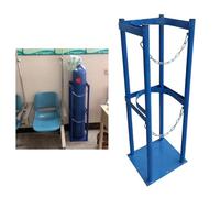 VAYEODEYU Oxygen Cylinder Rack, Oxygen Cylinder Rack Single Oxygen Tank Holder Height 39", Load-bearing Oxygen Bottle Rack, Oxygen Cylinder Fixed Mount, for Clinics/Nursing Homes(L31cm(12 1/4")x24cm(9