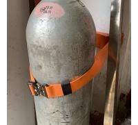 VAYEODEYU Oxygen Cylinder Rack, Oxygen Cylinder Rack Wall Mounted Oxygen Propane Tank Rack, Gas Cylinder Bracket with Long 39 in Safety Straps, Oxygen Bottle Stand(Orange)
