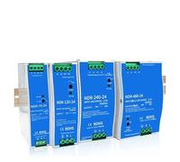 VAYEODEYU Rail Power Supply, Switching Power Supply Industrial DIN Rail NDR Series 75W 120W 240W 480W 12V 24V 48V AC/DC Single Output Multiple Voltages/Currents(Ndr-480-24 24v20a)
