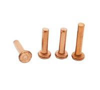 VAYEODEYU Rivets, Copper Solid Rivets Knock Flat Head GB109 M1.5-M8(10mm,M2 50pcs)