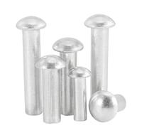 VAYEODEYU Rivets, GB867 Aluminum Alloy Solid Round Head Self-Plugging Hand Knock Rivets Pack of 500 M2-M8(4mm,M4 (50pcs))