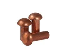 VAYEODEYU Rivets, Solid Round Head Self Plugging Rivet Copper Golden GB867 M1.5 M8 2 25mm Pack(5mm,M1.5 (100pcs))