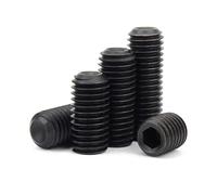 VAYEODEYU Set Screw,Socket Set Screw 5/50pcs M3 M4 M5 M6 M7 M8 M10 M12 Fine Thread Black 12.9 Steel Hex Hexagon Socket Cup Point Headless Bolt Set Screw(25pcs M5x0.5x12)