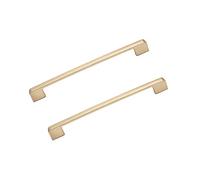 VAYEODEYU Square Bar Cupboard Cabinet Drawer Handles Multicolor Multiple Sizes 2 Pack with Screws(Gold,192mm)