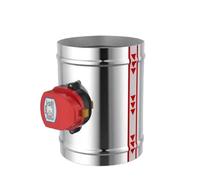 VAYEODEYU Stainless Steel Electric Air Damper Actuator | 80-200mm 4 Standards 12V 24V 220V 1Nm Stainless Steel Silicone Seal Usage Scenario: HVAC(125mm,US Standard)