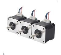 VAYEODEYU Stepper Motor, Pack of 3 Nema 17 Stepper Motor 1.8 Degree 42x39mm Bipolar 2 Phase 4 Wire 1.7A 44Ncm
