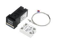 VAYEODEYU Temperature Controller, REX-C100 Temperature Controller K-Type Thermocouple Heat Sink SSR-25DA/40DA/60DA Pack Of 4(Da Berm-1 D4860-al)
