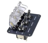 VAYEODEYU Transfer Switch, Flip Up Ignition Toggle Switch With LED Indicator DC12V 20A Carbon Fiber Panel