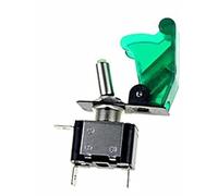 VAYEODEYU Transfer Switch, Rocker Switch DC 12V 20A Car Auto LED Multicolor Light Control On/Off with Cover(Green)