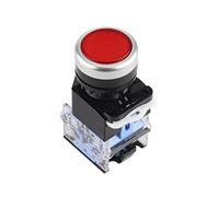 VAYEODEYU Transfer Switch, Toggle Push Button Switch LA38 1NO1NC Momentary/Latching 22mm 2-Position 10A 400V Multicolor(Red,Self locking)