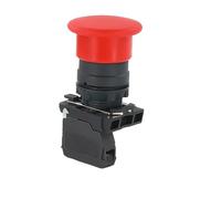 VAYEODEYU Transfer Switch, XB5 Emergency Stop Mushroom Head Push Button Switch Waterproof Latching Turn Release 22mm(Self Reset,1NO 1NC)