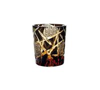 VAYEODEYU Whiskey Glasses 9 Oz Crystal Old Fashioned Black/Yellow 1/2 Pcs(Yellow One Pcs)