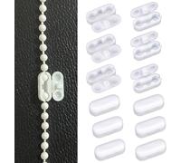 Vayfoni 12 PCS Plastic Blind Cord Connector - Roller Blind Fittings - Roller Blind Chain Connectors - Fits Roller, Roman & Vertical Blinds, Window Blind Safety Clips