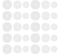 Vayfoni 30PCS Piercing Discs - Earring Backs - Silicone Piercing Bump Pads - Non-Pull Earlobe Support - Stabilizer Stopper for Keloids Healing - 3 Sizes (Clear)