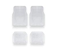 Vaygway All Weather Floor Mats-Universal 4 Piece Car Interior- Rubber Clear Car Plastic Rug- Heavy Duty Weather Protection Mats
