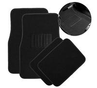 VaygWay Carpet Floor Mat for Car - Premium Quality 4 Piece Heavy Duty Set - Automotive Heavy-Duty Universal Fit Floor Mats for Cars, SUV, Truck w/Safety Heel Pad -Classic Black All Weather Floor Mats