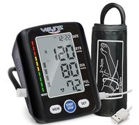 VAYNZ Blood Pressure Monitors CE Approved UK - Smart Voice Upper Arm Automatic Electronic Blood Pressure Machine for Home use 22-42cm Large Cuff Blood-Pressure Monitor 2x99 Memory Storage - Black