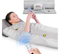 VAYOTOY Infrared Sauna Blanket, 2 Zones Sauna Blanket for Home Use, Portable Design for Relaxation and Higher Detoxification, Timer Control, 180 x 80 cm