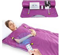 VAYOTOY Infrared Sauna Blanket, 2 Zones Sauna Blanket for Home Use, Portable Design for Relaxation and Higher Detoxification, Timer Control, 180 x 80 cm