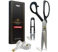VAYS Fabric Scissors 8 Inch Premium Dressmaking Scissors for Sewing Tailoring & Crafting - with Sharp Thread Nipper & Measuring Tape - Ideal for Felt Leather Thin Metal