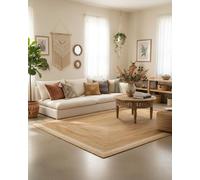 Vayu Earth 180 x 120 cm Hand Woven Natural Jute Area Rug - Eco-Friendly Rectangular Floor Rug for Living Room or Bedroom - Rustic Neutral Carpet