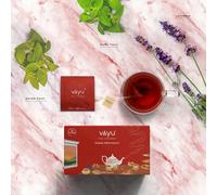 Vayu Tea & Blends - Assam Afternoons | 100% Assam with Lavender & Tulsi (Holy Basil) | Minty with Peppery Hints | Mellow, Calming & Wellness Tea| Pyramid bags 16 (biodegradable)