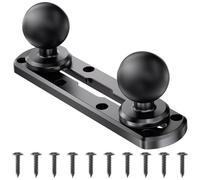 VAZESWIN 7" Tough-Track Mount with 2 PCS 1.5" Ball T-Bolt Base for Kayak Boat, Compatible with RAM Mounts C Size 1.5" Ball Double Socket Arm, for Fish Finder Mount, Fishing Rod, Marine GPS, 10 Screws