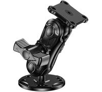 VAZESWIN Aluminum Alloy 1'' Ball Mount with Industry-Standard AMPS 4-Hole Square Plate & Round Base, for Garmin GPS, Lowrance, Humminbird, Raymarine and More, Compatible with RAM Mounts Phone Holder