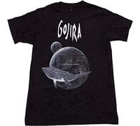 vazzic Men's Gojira Flying Whale T-Shirt - Large Short Sleeves Fashion T Shirt Drop Shipping Black Size L