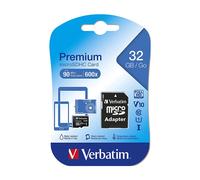 VB-44083 32GB Micro SDHC Card With Micro SD Adaptor Memory Storage By Verbatim