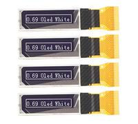 VBAOPI 4Pcs LCD Display Module, Digital Display Module with 0.69in 96x16 Screen, SPI IIC Interface 14 Pin for DIY Electronics Projects, Lightweight Flexible LCD Board