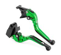Vbbrswaad for Kawasaki for ZX6R for ZX636 for ZX10R for Z750R for Z1000 for NINJA1000 Adjustable Folding Extendable Brake Clutch Lever Motorcycle Hand Controls Motorcycle Brake Lever(Black-Green)