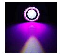 Vbbrswaadtp Car Front Foglight 2pcs Angel Eyes Fog Lamp 64mm 76mm 89mm 12V Universal COB LED DRL Fog Driving Lights White Blue Pink Yellow Green Red(Red Ring,3.5inch(89mm))