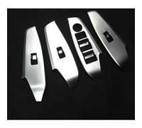 VBCXGV ABS silver Car Door Window Lift Switch Button Panel Frame Cover Trim 4pcs LHD styling, For MAZDA 3 AXELA 2017