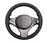 VBCXGV Black Car Steering Wheel Cover Hand-Stitched Leather Steering Wheel Cover Interior Accessories, For E83 X3 2009 2010