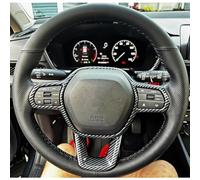 VBCXGV Black Hand Sewing Leather Car Steering Wheel Cover Accessories, For Honda Accord Civic 11th Gen 2023