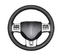 VBCXGV Black Leather Hand-stitched Car Steering Wheel Cover, For Dodge Grand Caravan Journey Avenger Durango