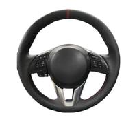 VBCXGV Black Leather Red Marker Car Steering Wheel Cover, For Mazda CX-5 CX5 Atenza 2014 New 3 CX-3 2016 Scion iA 2016