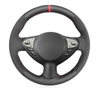 VBCXGV Black Leather Suede Car Steering Wheel Cover, For Infiniti FX FX35 FX37 FX50 QX70, For Nissan Juke Maxima 370Z Sentra SV